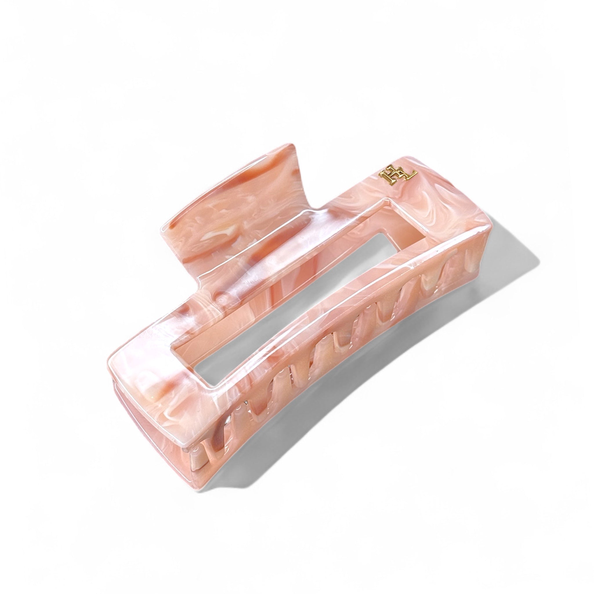 Ecofriendly Acetate Large Claw - Pink Marble
