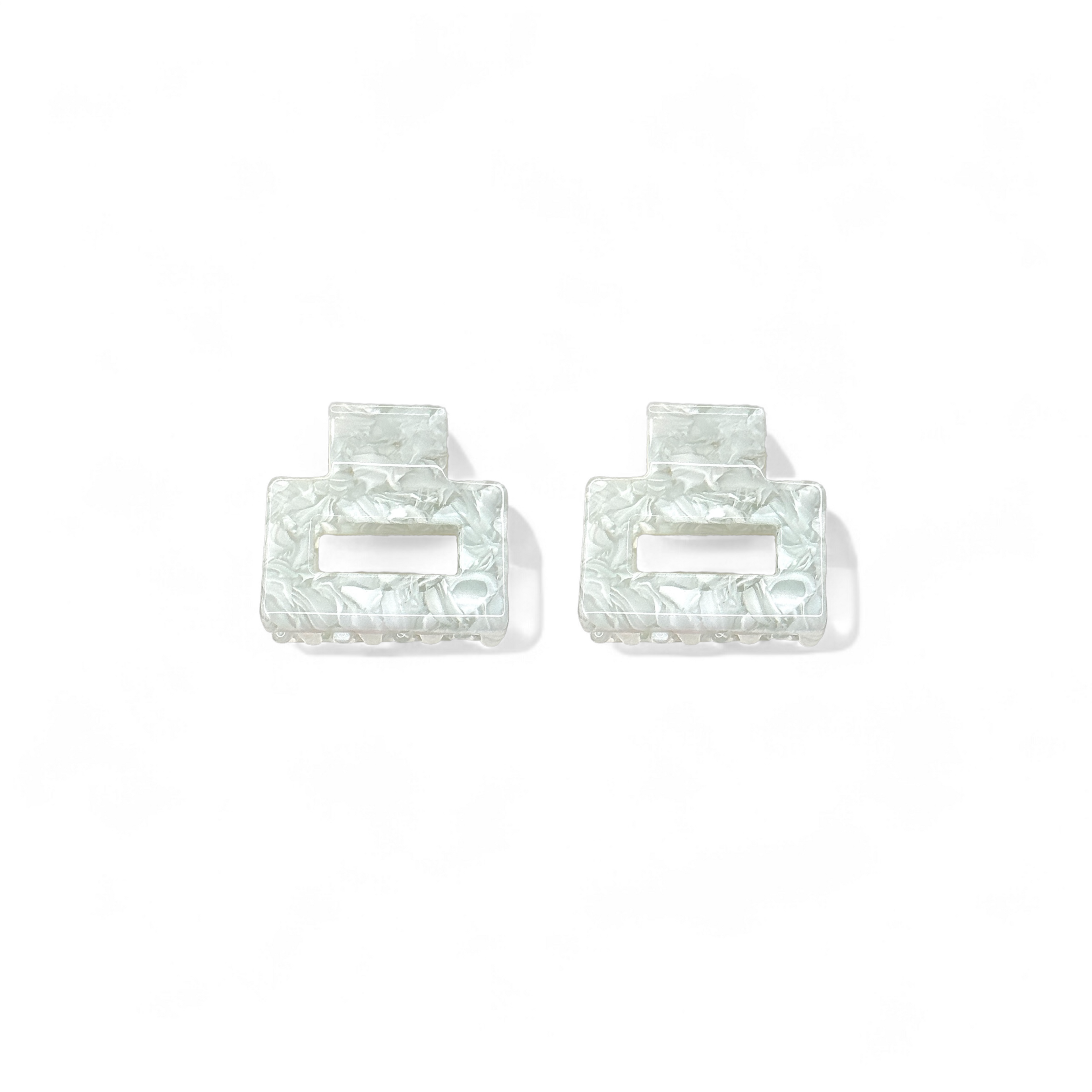Ecofriendly Acetate 2 Pack Mini Square Claws - Mint