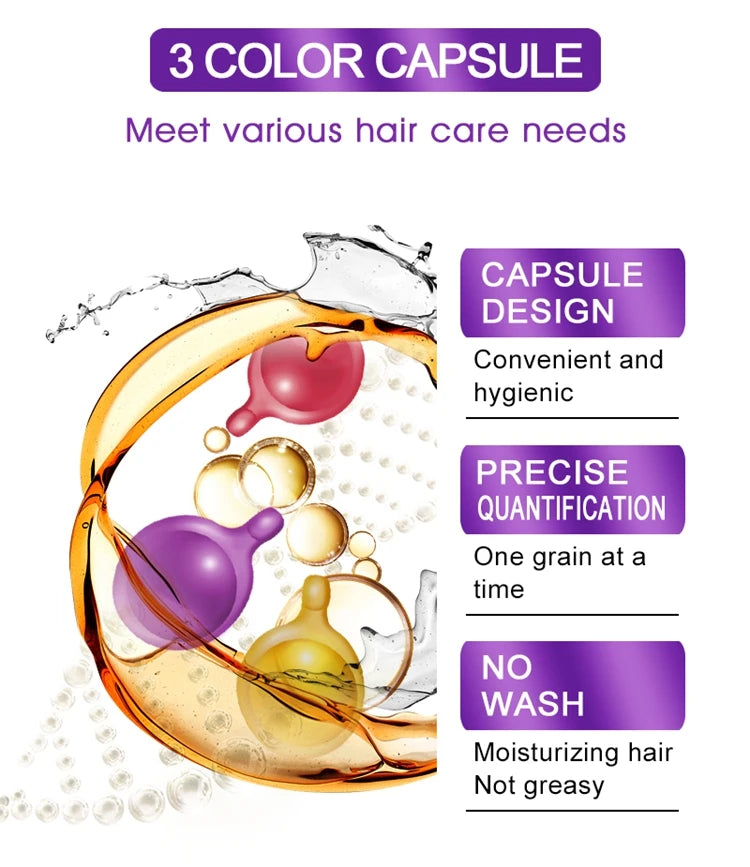 Sevich Smooth Silky Hair Vitamin Capsule Keratin Complex Oil Hair Care Repair Damaged Hair Serum Anti-Loss Moroccan Hair Oil