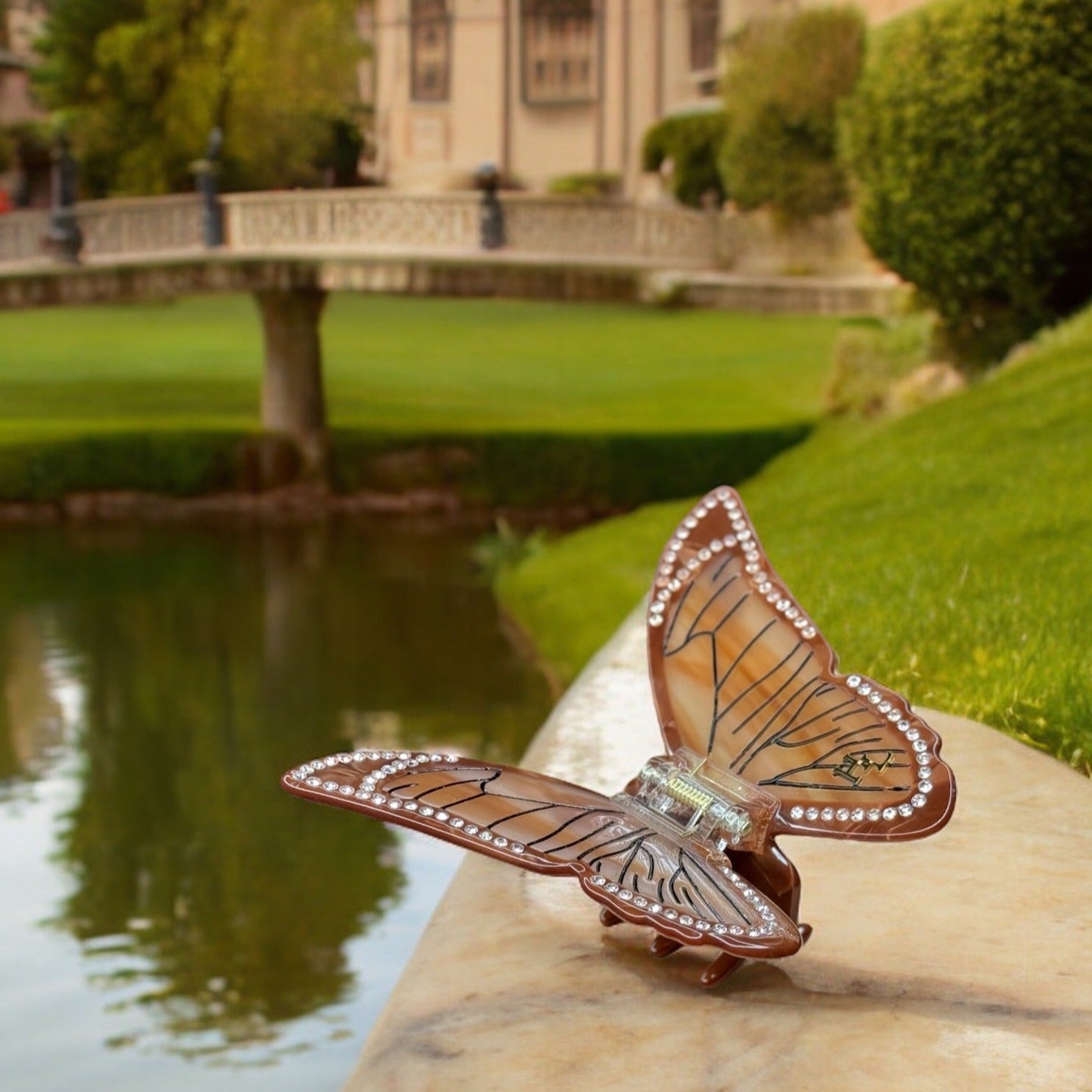 Ecofriendly Acetate XL Butterfly - Brown