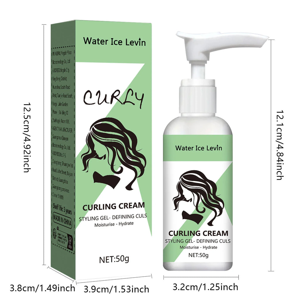 Curly hair Styling cream, moisturizing and smoothing formula, enhances the elasticity and shine of curly hair, easy to set