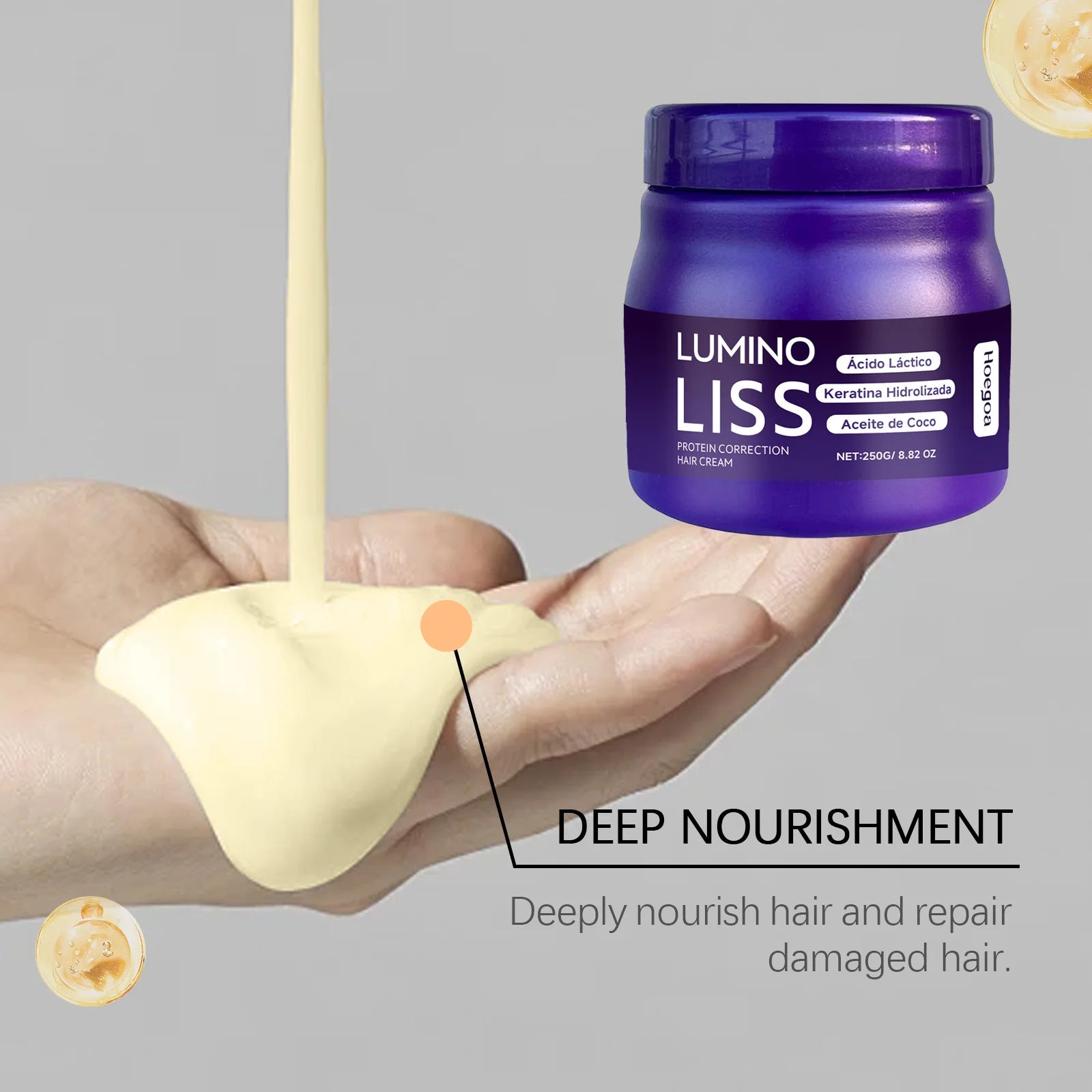 Protein Straightening Cream Nourishes Softens Hair Creating Silky Smooth Hair Repair Frizz Curls Naturally Without Damaging Hair