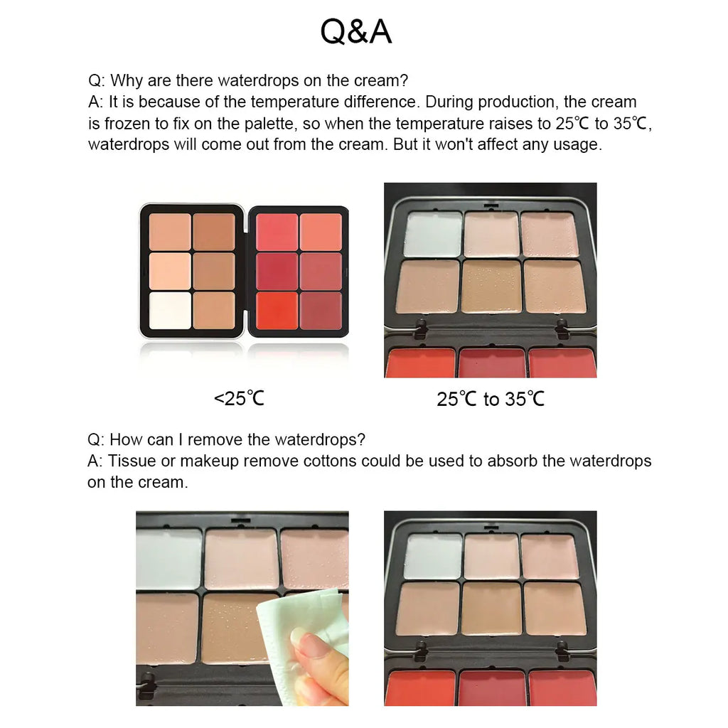 12 Color concealer Palette Matte Phosphor Outline Makeup Palette Cream foundation make-up Makeup Face Repair