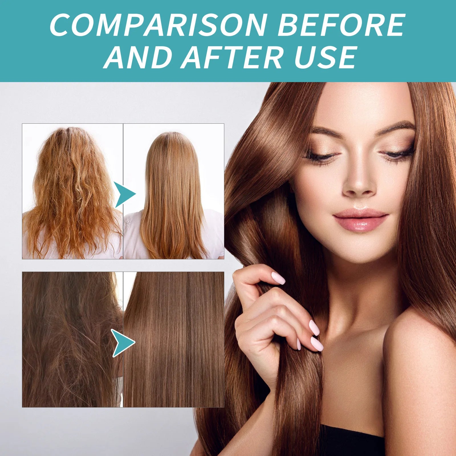 Protein Correcting Hair Straightening Cream Keratin Smoothing Hair Treatment Nourishing Repair Soften Curly Hair Conditioner Set