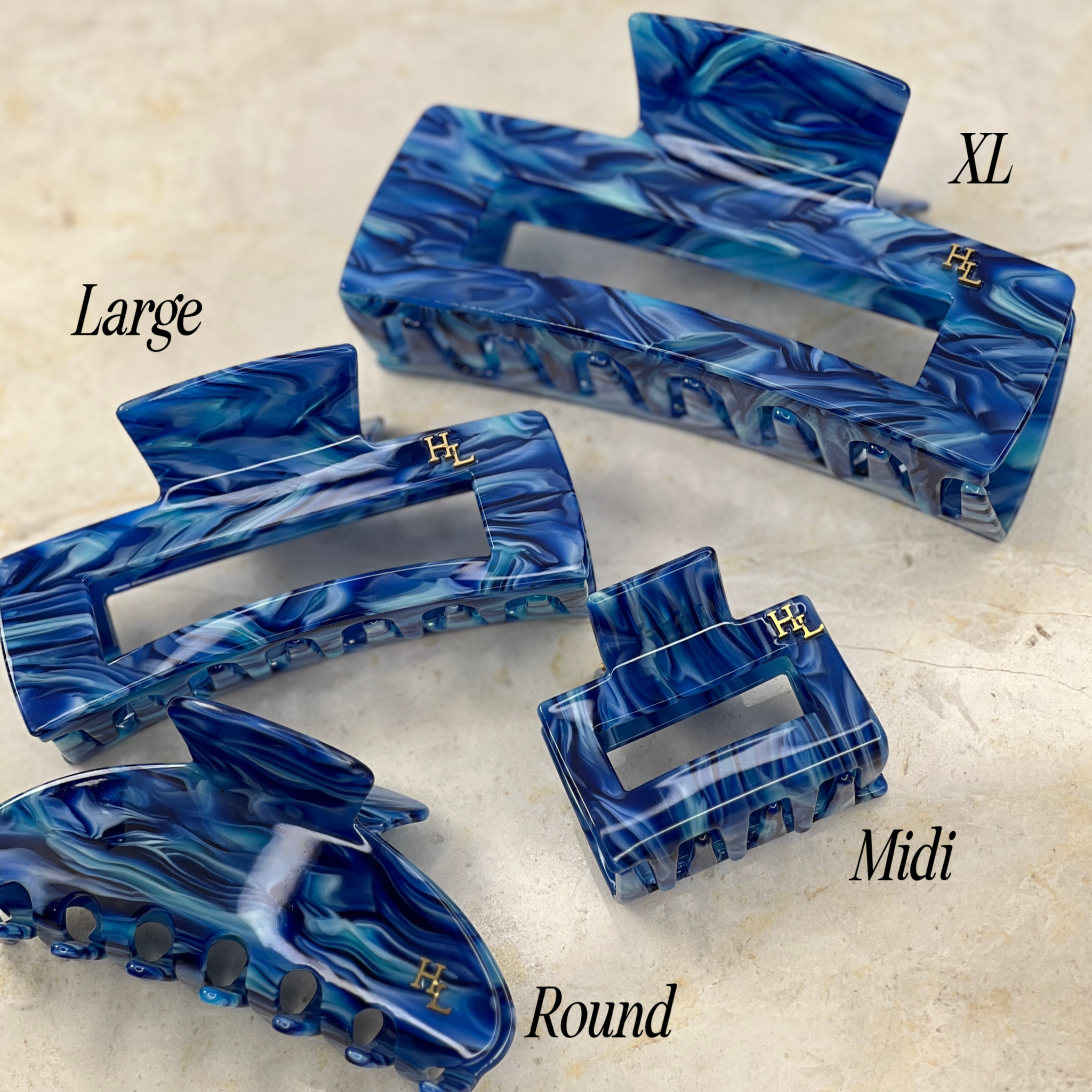 Ecofriendly Acetate XL Claw - Ocean