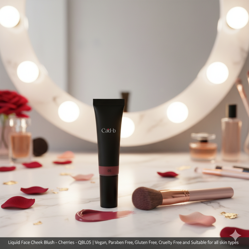 Liquid Face Cheek Blush - Cherries - QBL05 | Vegan, Paraben Free, Gluten Free, Cruelty Free and Suitable for all skin types